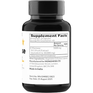 Foto 2 | Foto 2 | Suplemento Monoherb De Extracto De D-manosa 1000 Mg 90 Cápsulas - Venta Internacional.