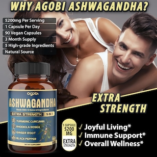 Foto 5 | Foto 5 | Suplemento De Extracto De Ashwagandha Agobi 90 Cápsulas - Venta Internacional