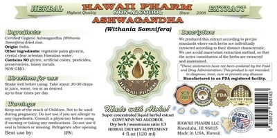 Foto 2 | Foto 2 | Suplemento Extracto de Ashwagandha Hawaii Pharm 2 X 960 Ml Orgánico - Venta Internacional