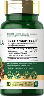 Foto 2 | Foto 2 | Suplemento Carlyle En Cápsulas De Raíz De Zarzaparrilla, 1000 Mg, 120 Unidades - Venta Internacional.