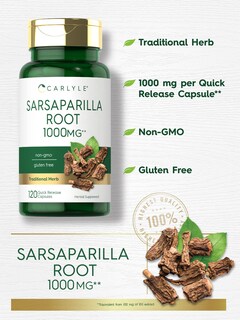 Foto 3 | Foto 3 | Suplemento Carlyle En Cápsulas De Raíz De Zarzaparrilla, 1000 Mg, 120 Unidades - Venta Internacional.