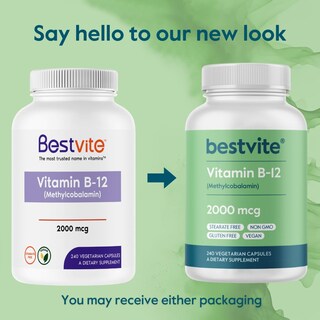 Foto 3 | Foto 3 | Vitamina B12 Bestvite Metilcobalamina 2000 Mcg 240 Cápsulas - Venta Internacional.