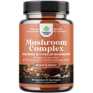 Foto 1 | Foto 1 | Complemento Natures Craft Advanced Mushroom Complex 30 Cápsulas - Venta Internacional