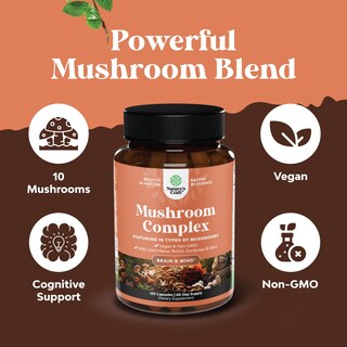 Foto 3 | Foto 3 | Complemento Natures Craft Advanced Mushroom Complex 30 Cápsulas - Venta Internacional