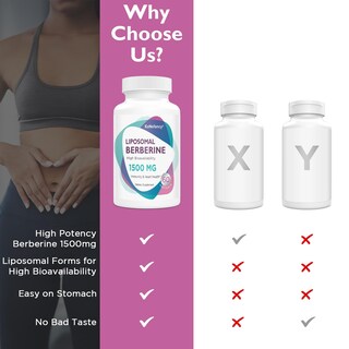 Foto 2 | Foto 2 | Suplemento Konefancy Berberine Hcl 1500 Mg en Cápsulas Liposomales - Venta Internacional