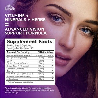 Foto 3 | Foto 3 | Suplemento Vitaminas para Ojos Herbame Eye Vitality 90 Cápsulas - Venta Internacional