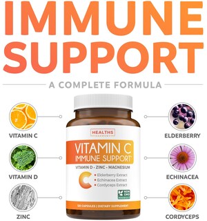 Foto 2 | Foto 2 | Supplement Healths Harmony, Vitamina C, Apoyo Inmunológico Con Zinc - Venta Internacional.