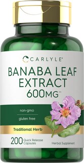 Foto 1 | Foto 1 | Suplemento De Extracto De Hoja De Banaba De Carlyle En Cápsulas, 600 Mg, 200 Unidades - Venta Internacional.