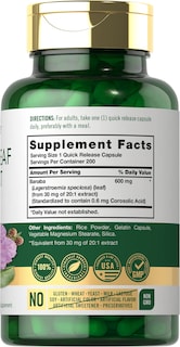 Foto 2 | Foto 2 | Suplemento De Extracto De Hoja De Banaba De Carlyle En Cápsulas, 600 Mg, 200 Unidades - Venta Internacional.