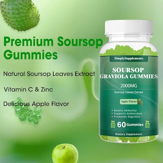 Foto 3 | Foto 3 | Gomitas Simplysupplements Guanábana Graviola 2000 Mg 60 Unidades - Venta Internacional.