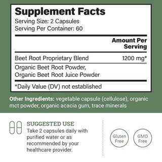 Foto 2 | Foto 2 | Suplemento Earth Harmony Naturals, Raíz De Remolacha, 1200 Mg, 120 Cápsulas - Venta Internacional.
