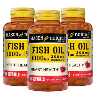 Foto 1 | Foto 1 | Suplemento de Aceite de Pescado Mason Natural Omega-3 1000 mg 3 Frascos de 60 Cápsulas C/U - Venta Internacional