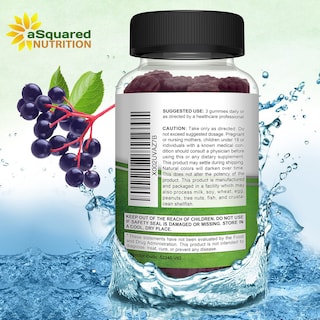 Foto 7 | Foto 7 | Gomitas de Saúco Sambucus Supplement Asquare Nutrition 90 Unidades - Venta Internacional