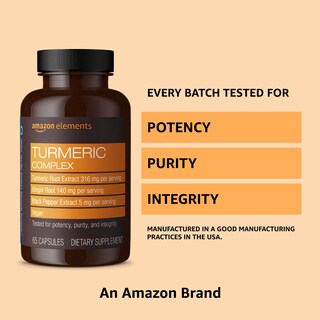 Foto 7 | Foto 7 | Suplemento Amazon Elements Turmeric Complex 65 Cápsulas - Venta Internacional.