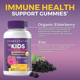 Foto 4 | Foto 4 | Gomitas de Saúco Viva Naturals 8 En 1 Para Niños Sin Azúcar 60 Unidades - Venta Internacional