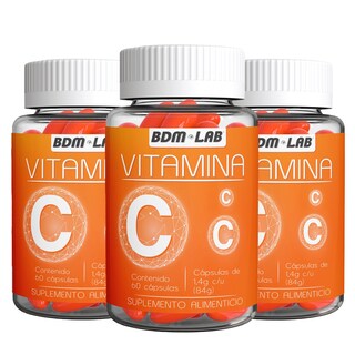 Foto 1 | Foto 1 | Bdm Lab Vitamina C Suplemento Alimenticio 3x2 60 Cápsulas C/u Máxima Protección Inmunológica Y Energía Natural