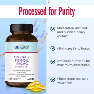 Foto 5 | Foto 5 | Suplemento de Aceite de Pescado Omega 3 de Triple Potencia Vitamin World - Venta Internacional