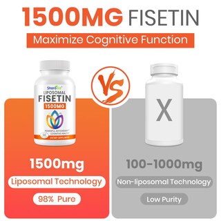 Foto 2 | Foto 2 | Suplementos Sharoaid Fisetin 1500 Mg, Entrega Liposomal, 60 Cápsulas Blandas - Venta Internacional.