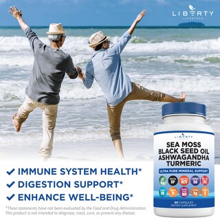 Foto 4 | Foto 4 | Suplemento Liberty Lifestyle Sea Moss 3000 Mg De Aceite De Semillas Negras - Venta Internacional.