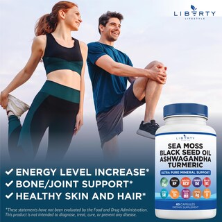 Foto 5 | Foto 5 | Suplemento Liberty Lifestyle Sea Moss 3000 Mg De Aceite De Semillas Negras - Venta Internacional.