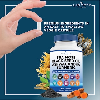 Foto 6 | Foto 6 | Suplemento Liberty Lifestyle Sea Moss 3000 Mg De Aceite De Semillas Negras - Venta Internacional.