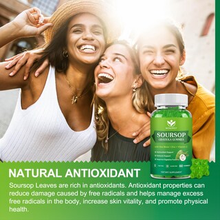 Foto 6 | Foto 6 | Gomitas De Guanábana Y Graviola Wogorgt 1800 Mg Con Musgo Marino, 60 Unidades - Venta Internacional.