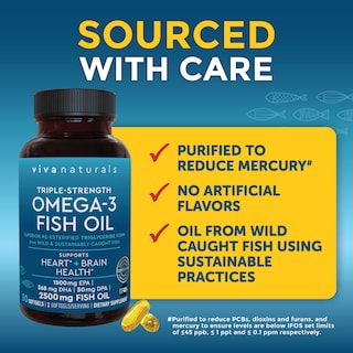 Foto 7 | Foto 7 | Suplemento De Aceite De Pescado Omega 3 Triple Strength Viva Naturals - Venta Internacional
