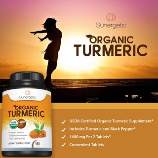 Foto 4 | Foto 4 | Suplemento Cúrcuma Orgánica Sunergetic 1400 Mg con Pimienta Negra - Venta Internacional