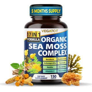 Foto 1 | Foto 1 | Suplemento Vegatot Organic Sea Moss Con Bladderwrack 150 Cápsulas - Venta Internacional.