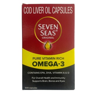 Foto 5 | Foto 5 | Suplemento De Aceite De Pescado De Hígado De Bacalao Seven Seas 500 Cápsulas - Venta Internacional.