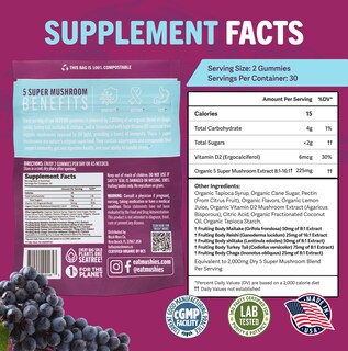 Foto 5 | Foto 5 | Complejo De 5 Superhongos Gummies Mushie 100% Orgánico, 2000 Mg - Venta Internacional.