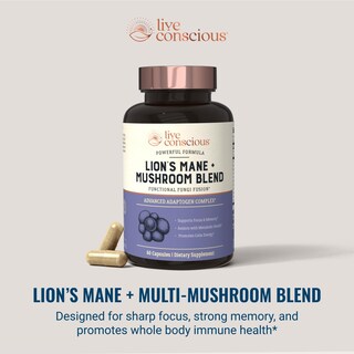 Foto 4 | Foto 4 | Supplement Live Conscious Lion's Mane Mushroom Brain Support - Venta Internacional.
