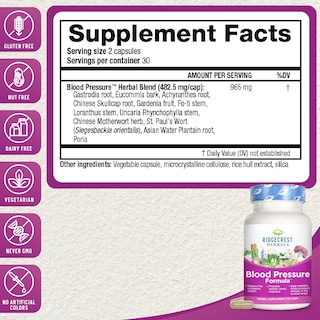Foto 2 | Foto 2 | Suplemento Ridgecrest Herbals Blood Pressure 60 Comprimidos - Venta Internacional.