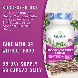 Foto 3 | Foto 3 | Suplemento Ridgecrest Herbals Blood Pressure 60 Comprimidos - Venta Internacional.