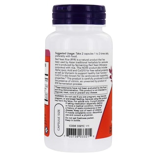 Foto 3 | Foto 3 | Suplemento Now Foods de Arroz de Levadura Roja 600 mg con Coq10 60 Cápsulas - Venta Internacional