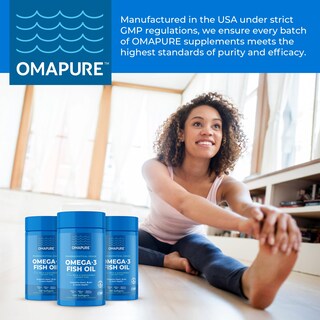Foto 6 | Foto 6 | Suplementos de Aceite de Pescado Omapure Omega-3 con 120 Cápsulas Blandas - Venta Internacional