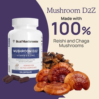 Foto 2 | Foto 2 | Suplementos de Zinc con Hongos Auténticos con Vitamina D2 120 Unidades- Venta Internacional
