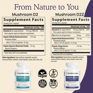 Foto 3 | Foto 3 | Suplementos de Zinc con Hongos Auténticos con Vitamina D2 120 Unidades- Venta Internacional