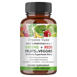 Foto 1 | Foto 1 | Suplemento Orgánico Veda Super Greens Reds Veggies 120 Cápsulas - Venta Internacional.