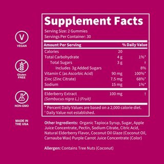 Foto 5 | Foto 5 | Gomitas De Saúco Wellpath Boost Con Zinc Y Vitamina C, 60 Unidades - Venta Internacional.