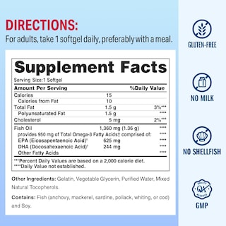 Foto 2 | Foto 2 | Suplemento Aceite de Pescado Omega 3 Triple Potencia Vitamin World - Venta Internacional
