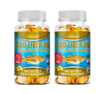 Foto 1 | Foto 1 | Cápsulas de Aceite de Hígado de Bacalao Germa Paquete de 2 con 100 Cápsulas C/U - Venta Internacional