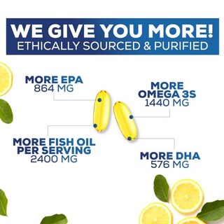 Foto 3 | Foto 3 | Aceite de Pescado Omega 3 de Supplement Health Nutrition Naturals 2400 mg - Venta Internacional