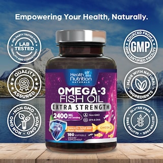 Foto 4 | Foto 4 | Aceite de Pescado Omega 3 de Supplement Health Nutrition Naturals 2400 mg - Venta Internacional