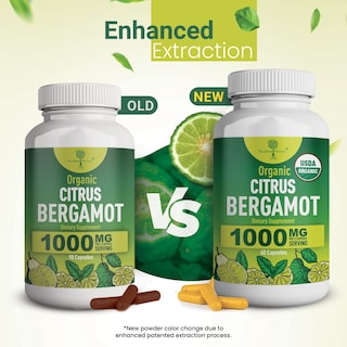 Foto 3 | Foto 3 | Suplemento de Nutrientes Nutritivos Bergamota Cítrica Orgánica 1000 Mg - Venta Internacional