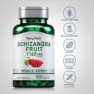Foto 3 | Foto 3 | Suplemento Piping Rock Schizandra Berry Fruit 1160 Mg 100 Cápsulas - Venta Internacional.