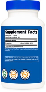 Foto 5 | Foto 5 | Suplemento Nutricost Serrapeptase 120,000 Spu 120 Cápsulas - Venta Internacional.