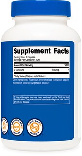 Foto 5 | Foto 5 | Suplemento Nutricost L-carnosina 500 Mg 120 Cápsulas - Venta Internacional