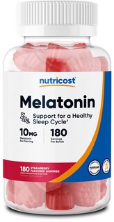 Foto 1 | Foto 1 | Gomitas De Melatonina Nutricost 10 Mg 180 Gomitas De Fresa - Venta Internacional.
