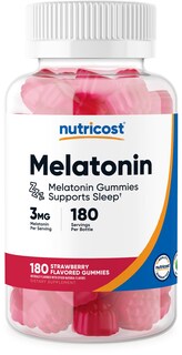 Foto 1 | Foto 1 | Suplemento Nutricost: Gomitas De Melatonina, 3 Mg, 180 Fresas - Venta Internacional.